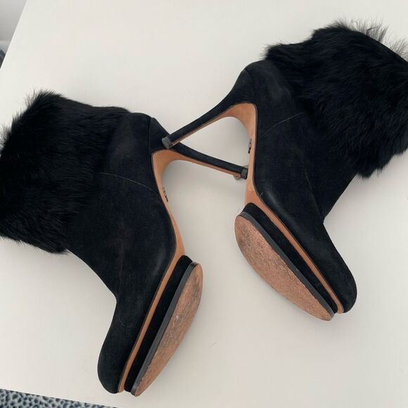 BCBGMAXAZRIA Black Suede Booties - Picture 7 of 8
